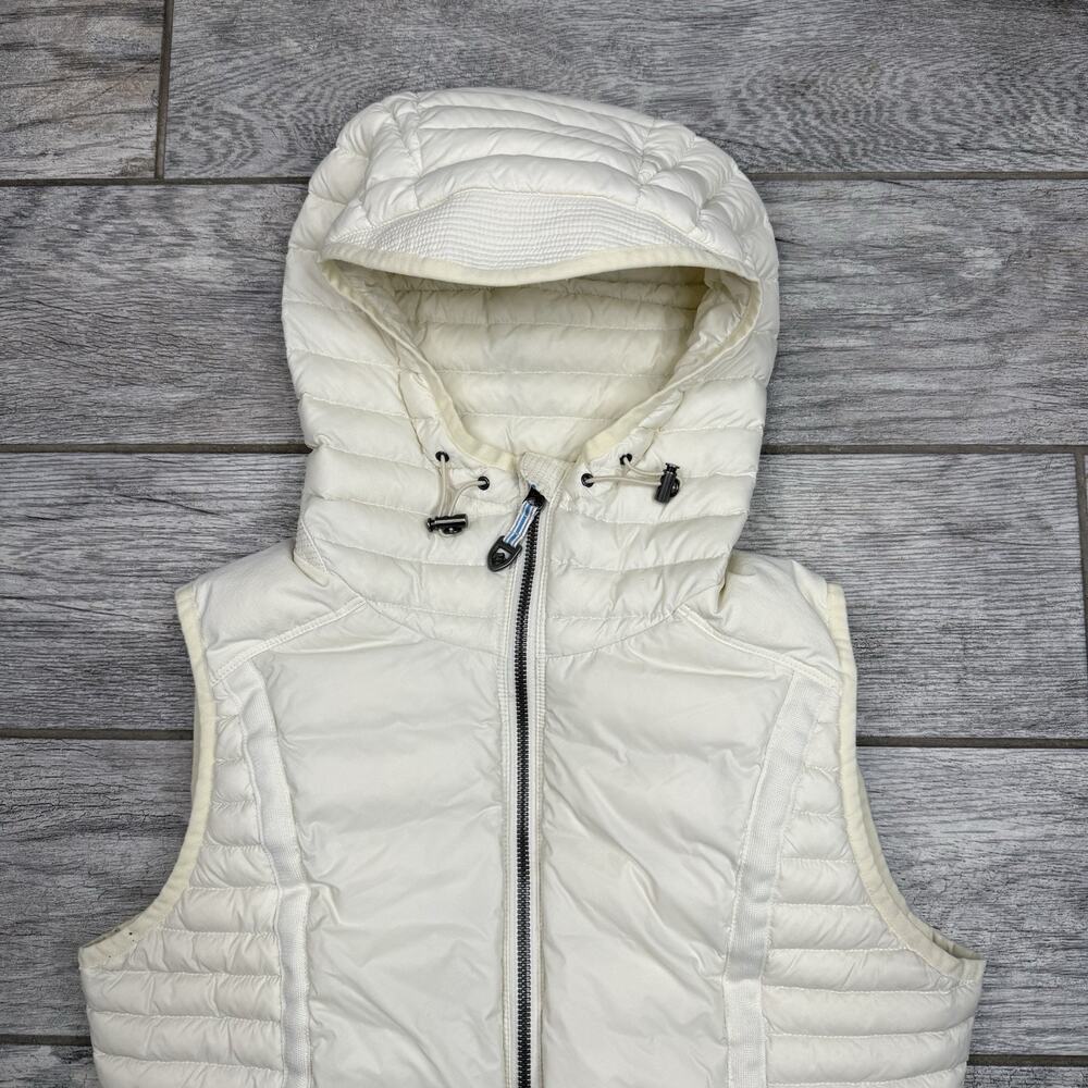 Kuhl Projekt Vest Womens Size Small White Goose Down Puffer Hooded Zip Pockets - Picture 2 of 16